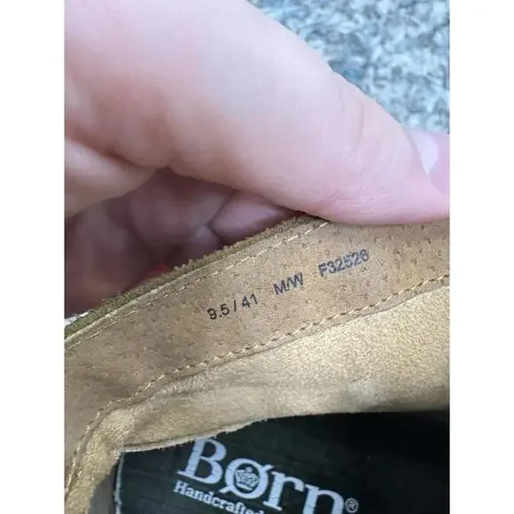 Born Boots Womens 9.5 Temple Lace Up Brown Distressed Suede Ankle Braided Chukka - Picture 8 of 13